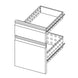 2er Schubladenblock 1/3+2/3 für Kühltisch 700 Serie - THP