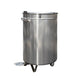 Stainless steel waste garbage can, 60L, with foot pedal