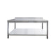 Stainless steel worktable, with upstand, 60 x 60