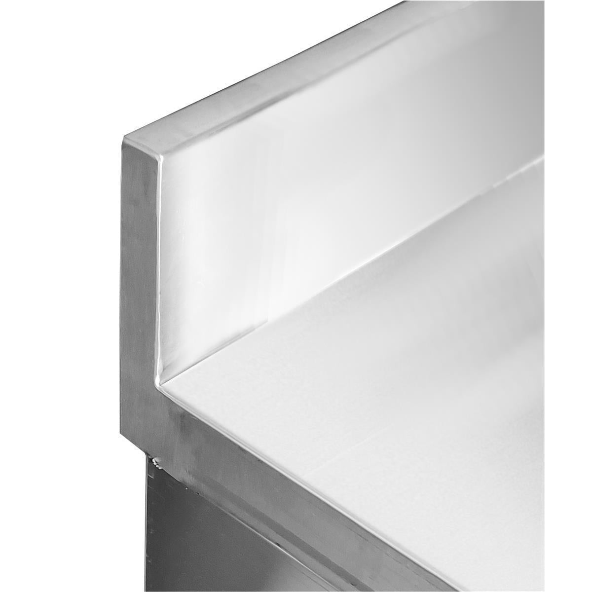 Stainless steel worktable, with upstand, 70 x 70 - Image 2