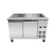 SNACK-Line bain-marie counter 3x GN1/1, Granit Star Galaxy black, 123x82x85.5 Glass superstructure clear glass with clipboard, H=496mm