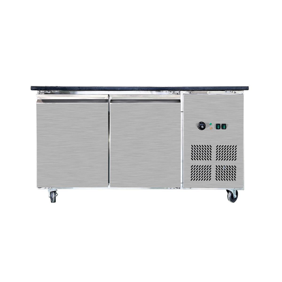 SNACK-Line bain-marie counter 4x GN1/1, granite Star Galaxy black, 153x82x85.5 glass superstructure clear glass without clipboard, H=396mm