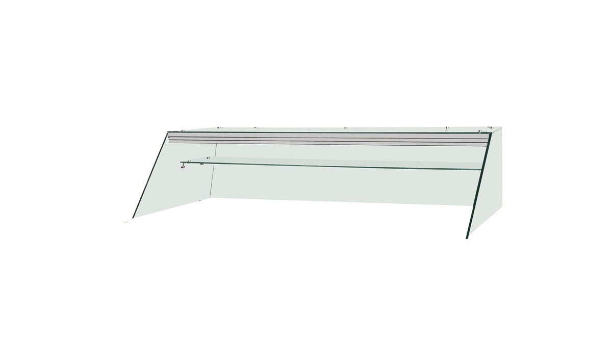 Glass top unit, high, clear glass, straight, complete for THBM88