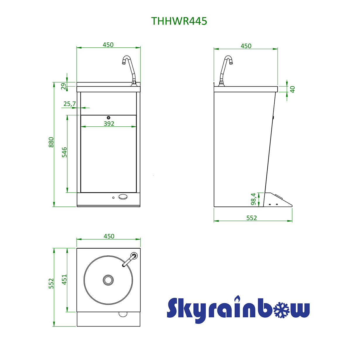 Hand basin with foot pedal - Image 2