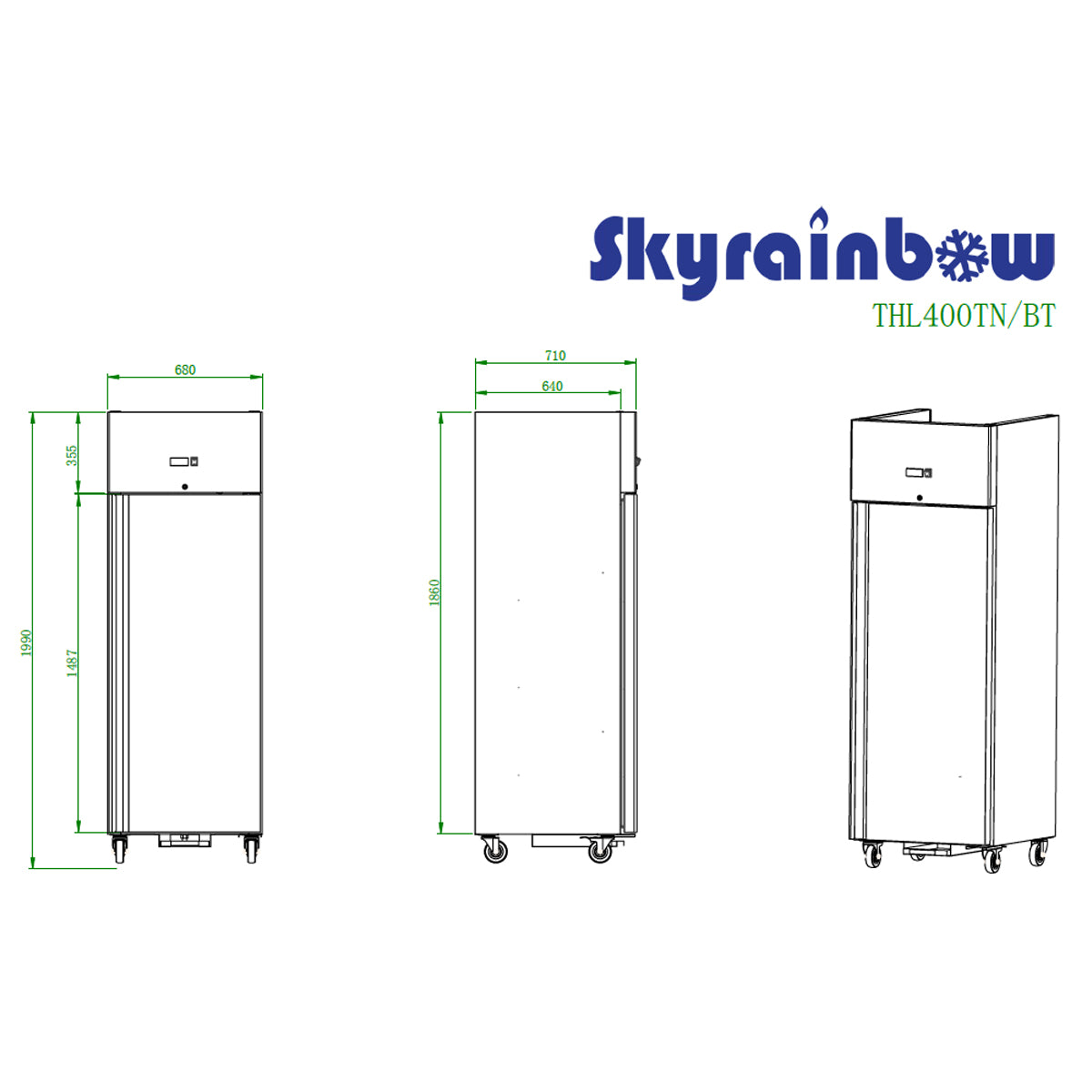 Stainless steel refrigerator, capacity 351 liters - Image 10