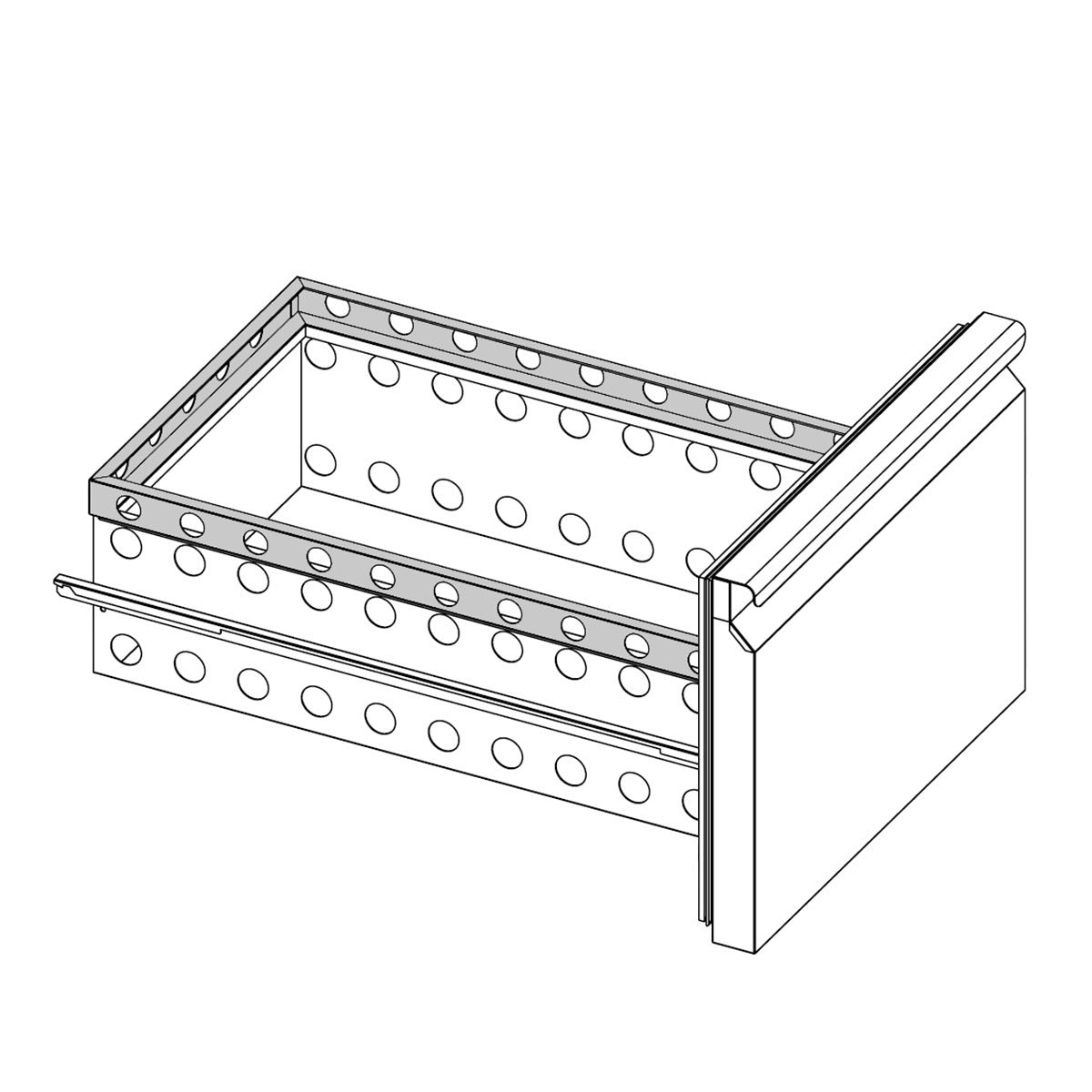 Extension for 2-drawer block 1/2+1/2 for refrigerated table 700 series - THP - Image 3