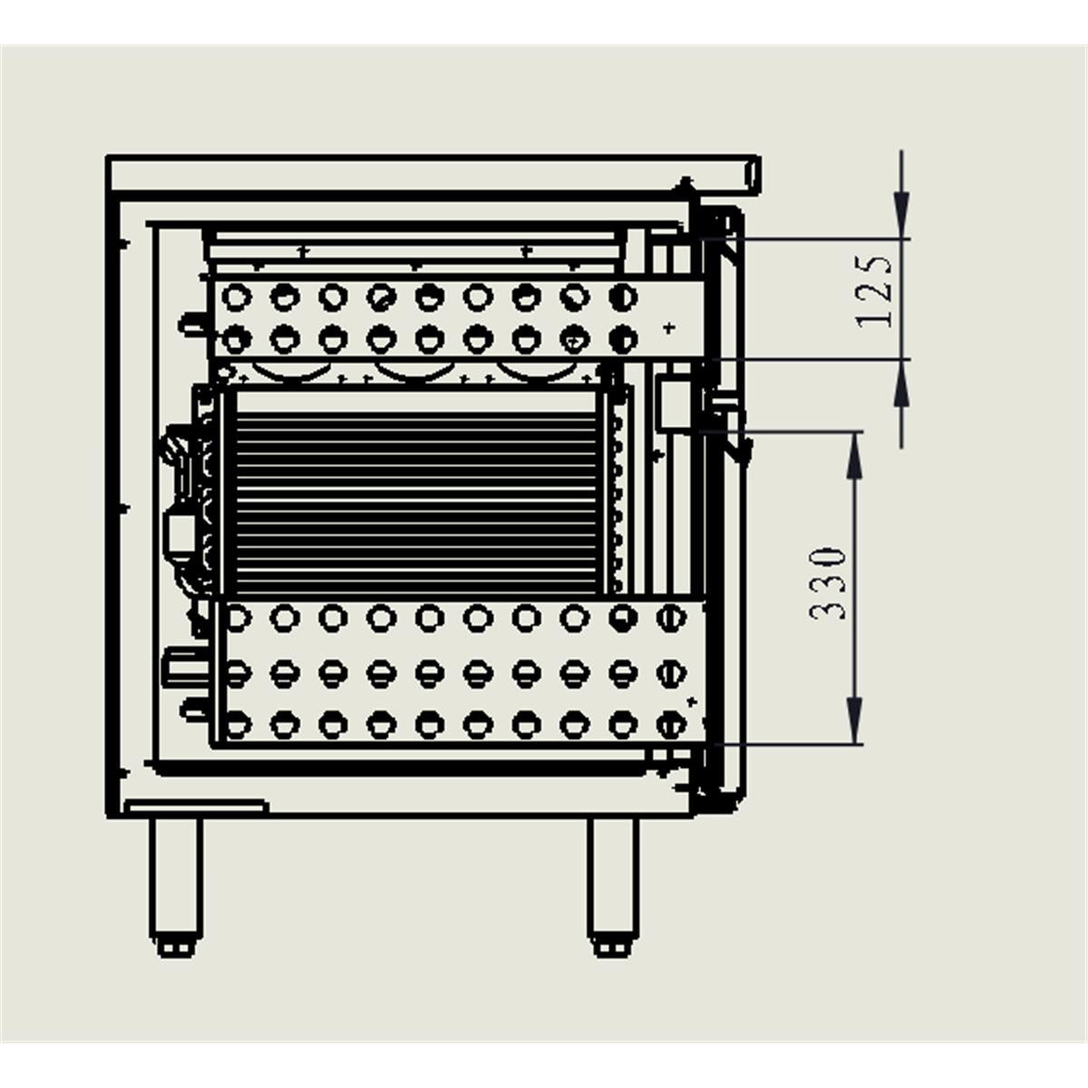 2-drawer block 1/3+2/3 for refrigerated table 700 series - THP - Image 3