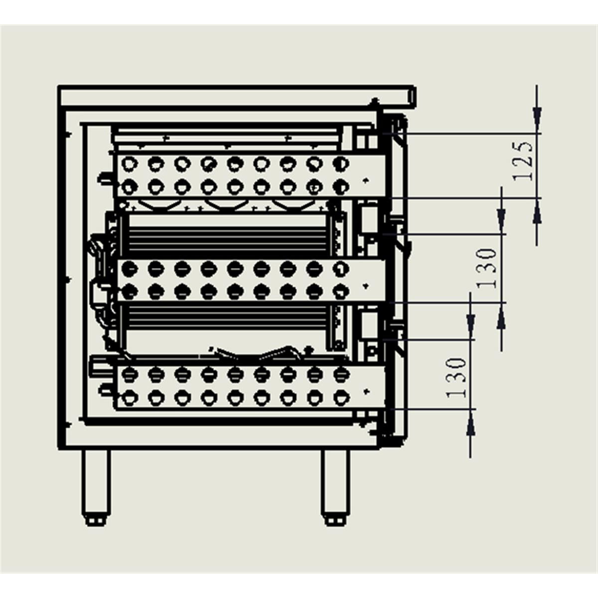 3-drawer block 1/3+1/3+1/3 for refrigerated table 700 series - THP - Image 3