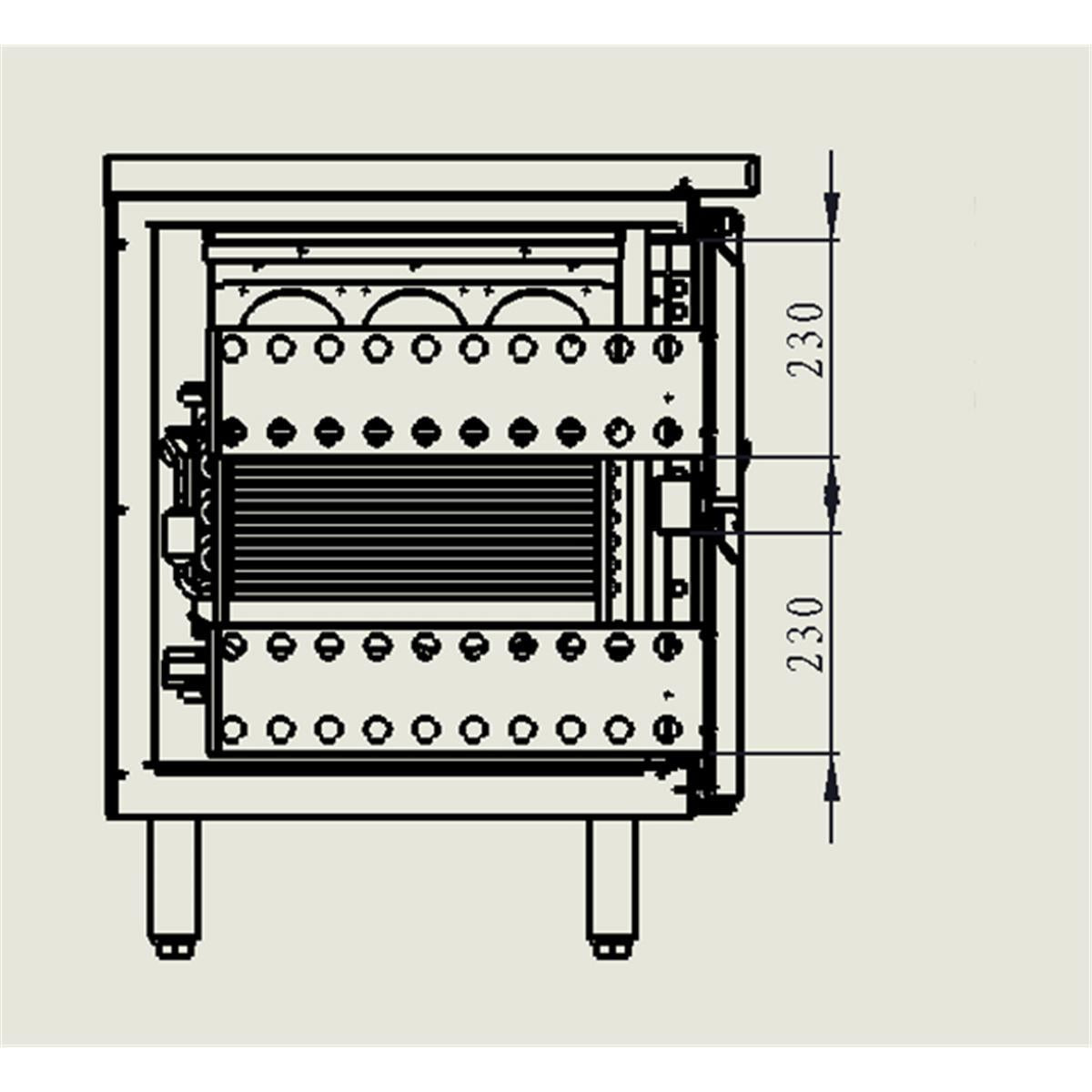 Refrigerated table with 6 drawers, convection, 180x70 - Image 3