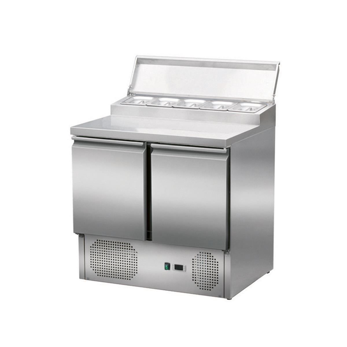 Saladette/Zubereitungstisch 2 Türen, Unterbaukühlung, 90x70 - Image 2