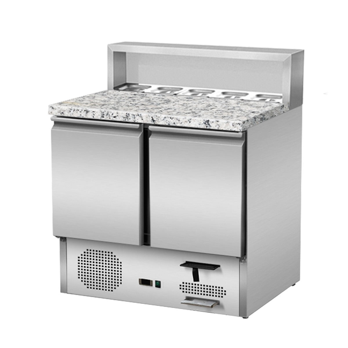 Pizza oven, 2 doors, stainless steel top, 90 x 70