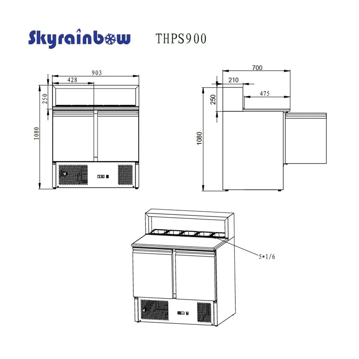 Pizza oven, 2 doors, stainless steel top, 90 x 70 - Image 5