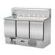 Pizza oven, 3 doors, stainless steel top, 137 x 70