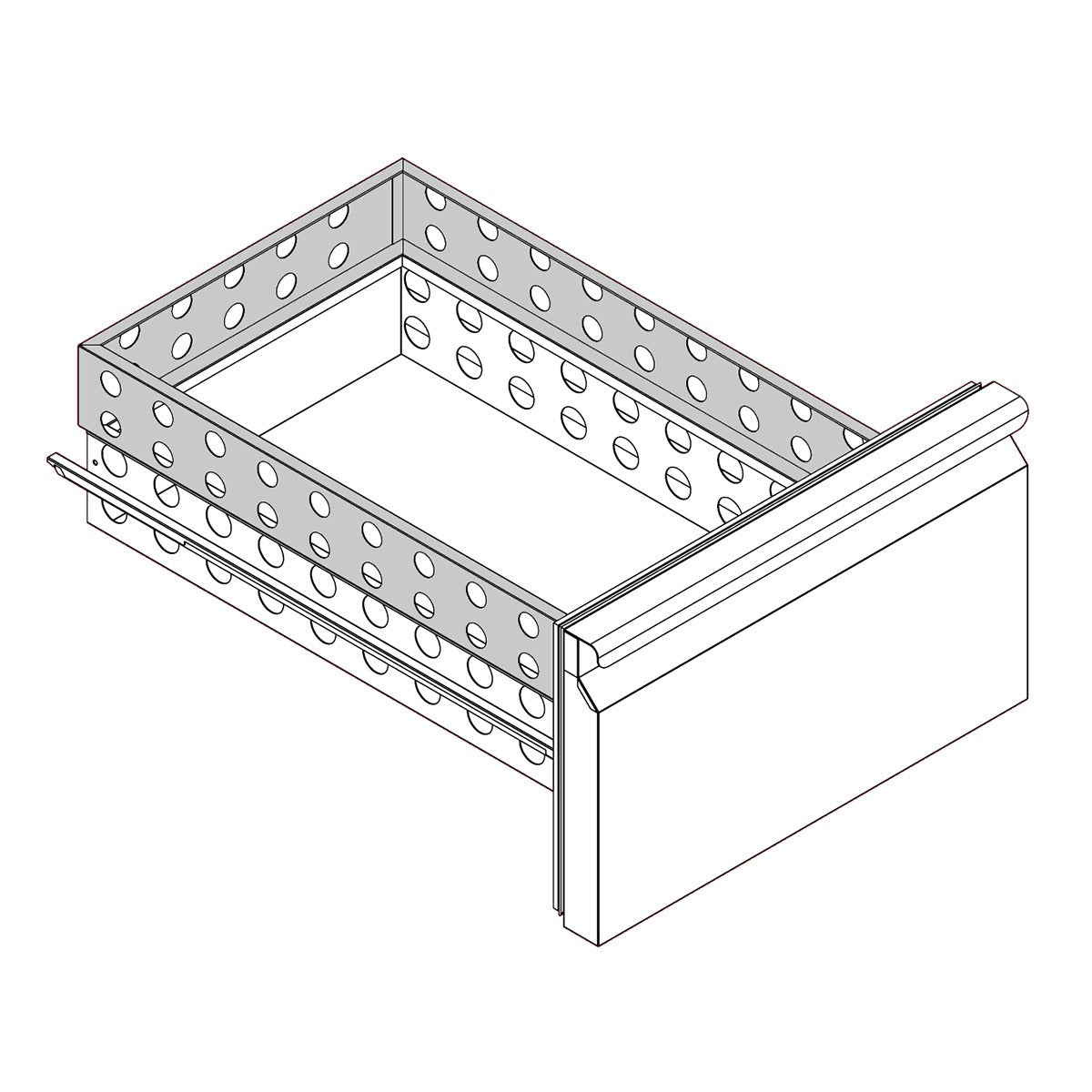 Extension for 2-drawer block 1/2+1/2 for refrigerated table THS - Image 3