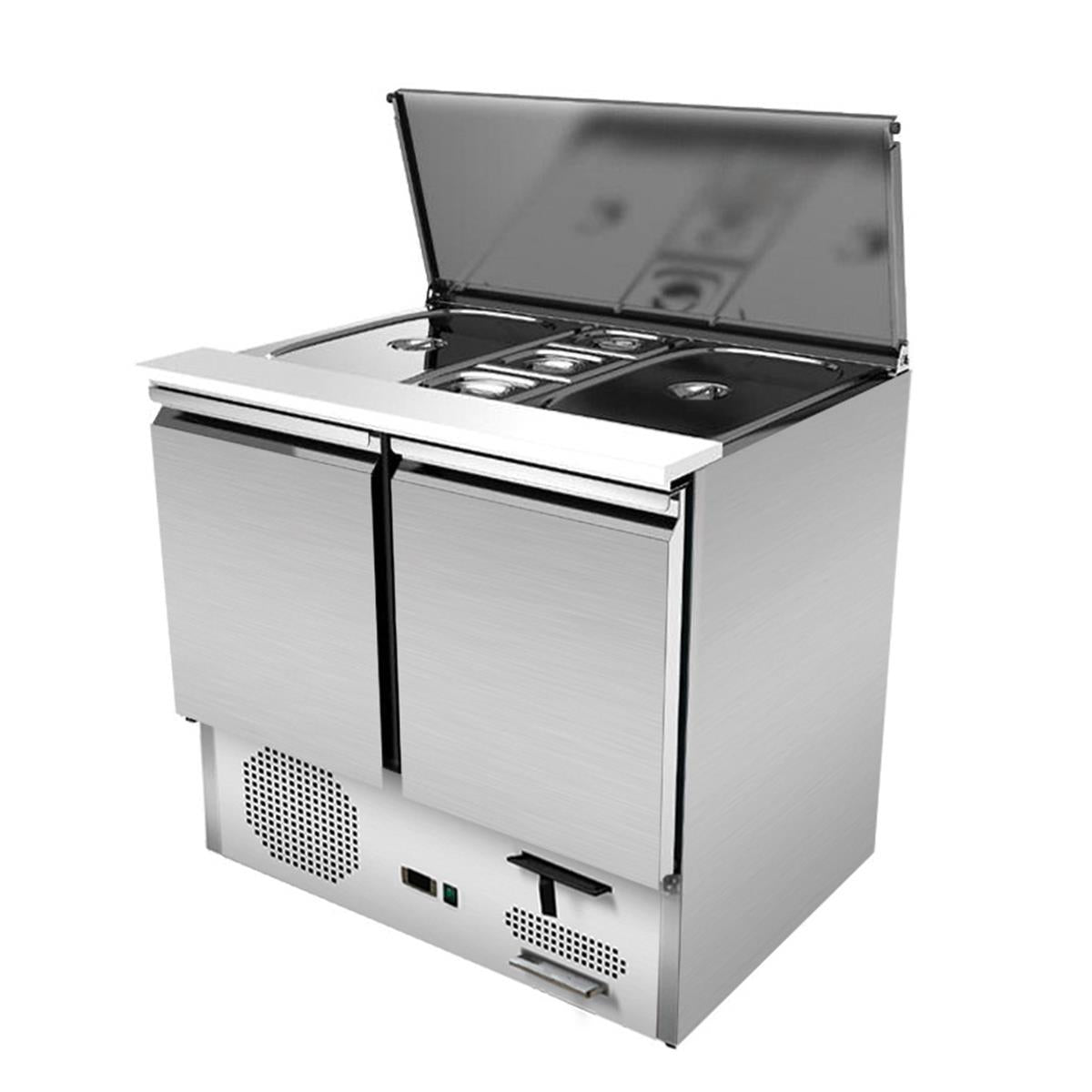 Saladette 2 doors, 90 x 70, with sliding lid - Image 2