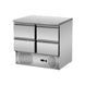 Refrigerated counter with 4 drawers, under-counter refrigeration, 90x70
