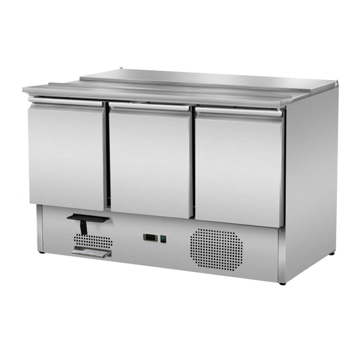Saladette 3 doors, capacity 260 L, 137 x 70, with sliding lid