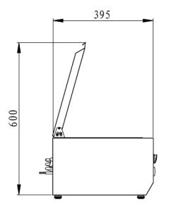 Refrigerated display case GN 1/3, 150 x 40, stainless steel lid - Image 3