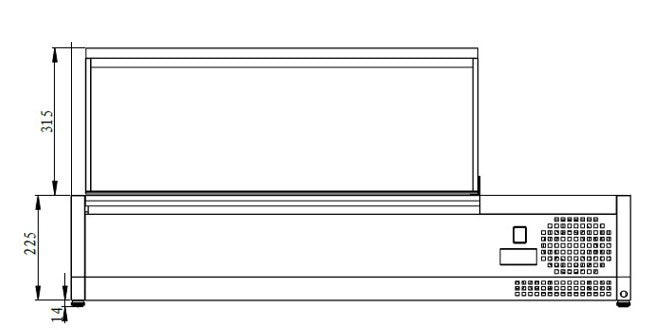 Refrigerated display case GN 1/4, 160 x 34, stainless steel lid - Image 3