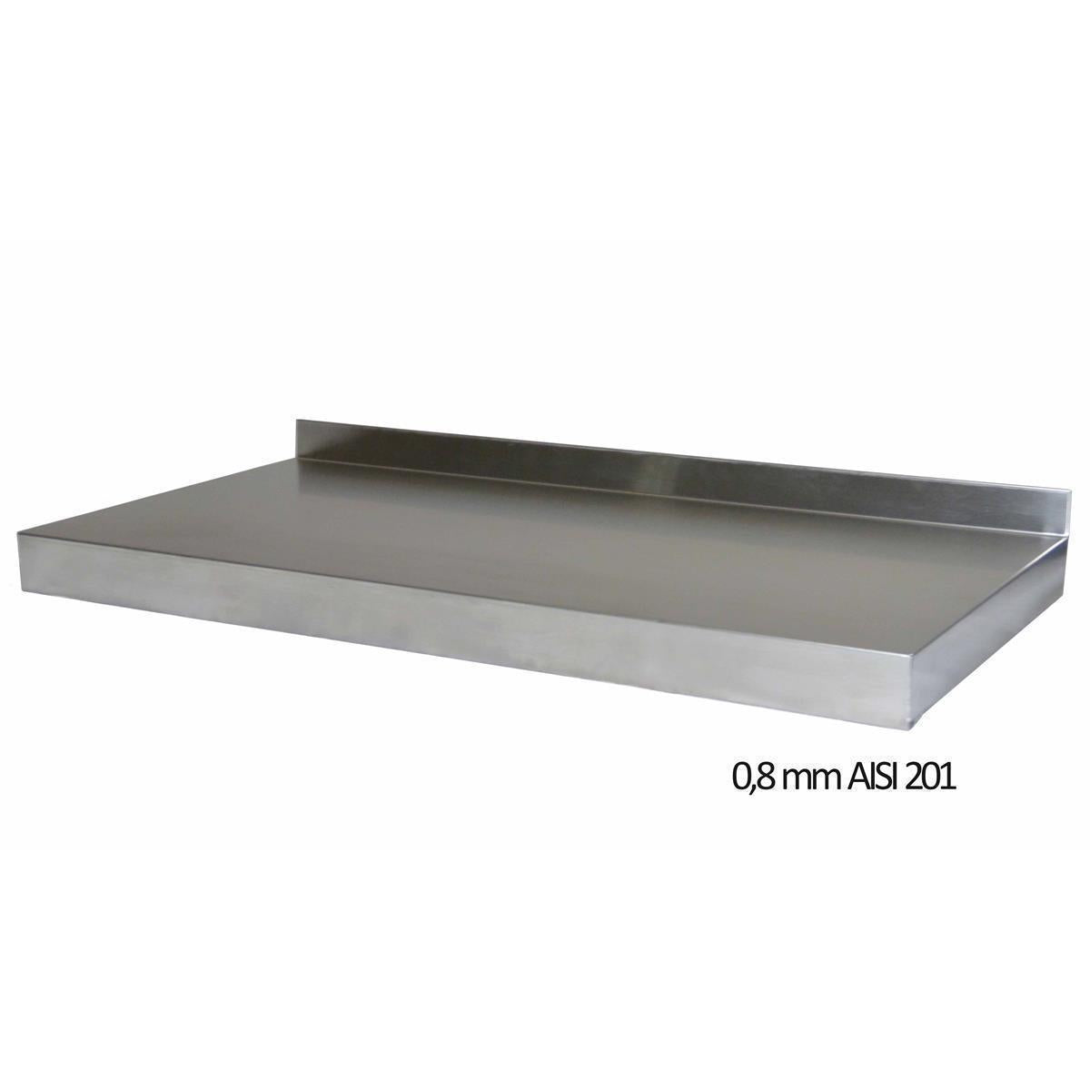 Wall shelf, stainless steel reinforced, 2 shelves, 160x40 - Image 2