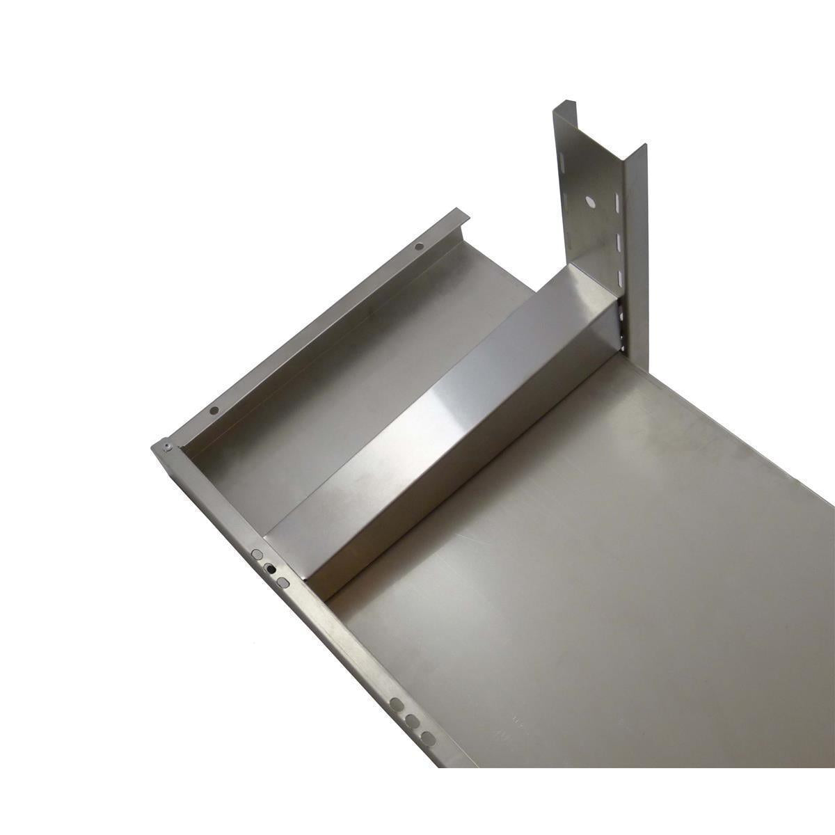 Wandbord Edelstahl verstärkt, 2 Böden, 200x40 - Image 5