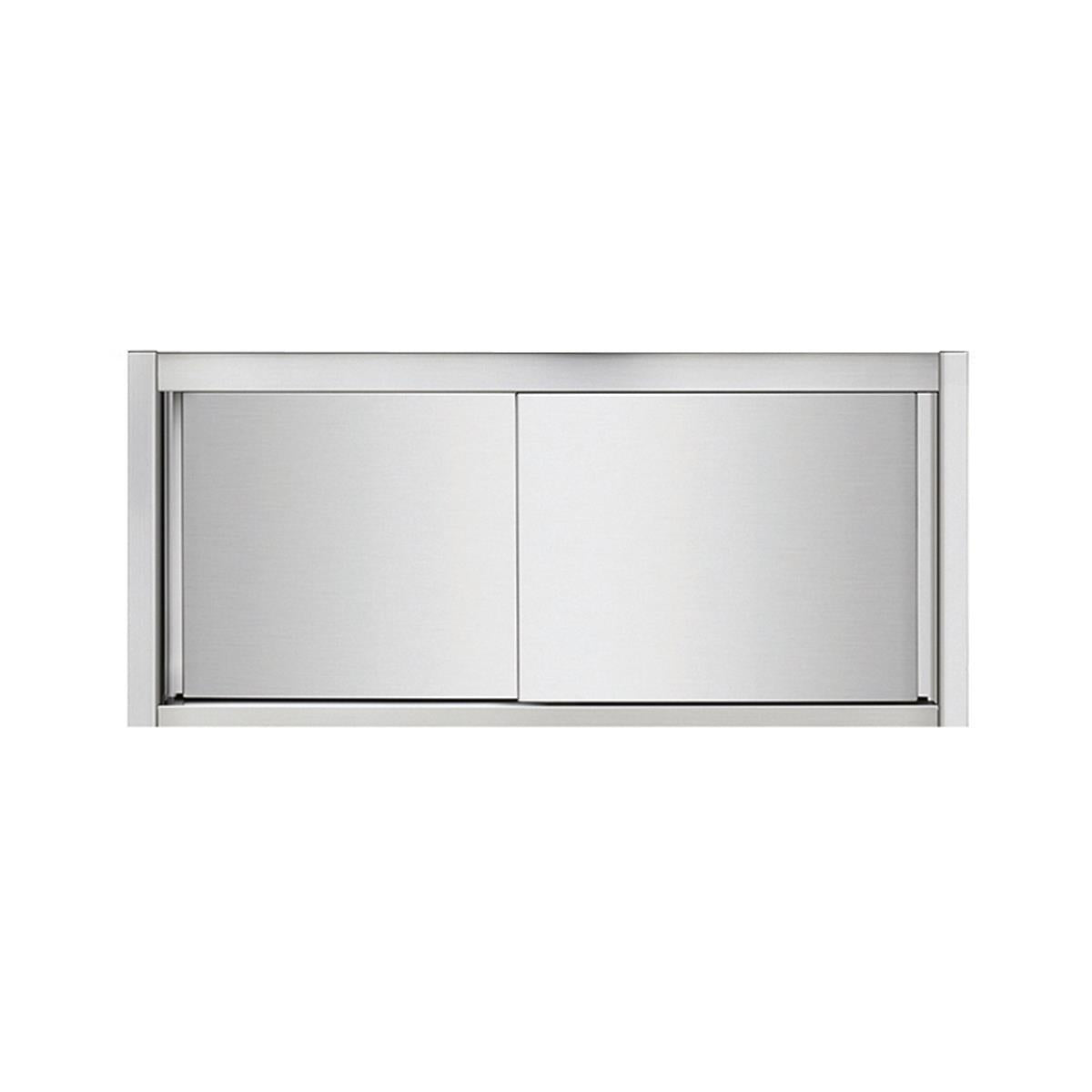 Wandhängeschrank aus Edelstahl, 140 x 40, mit Tür