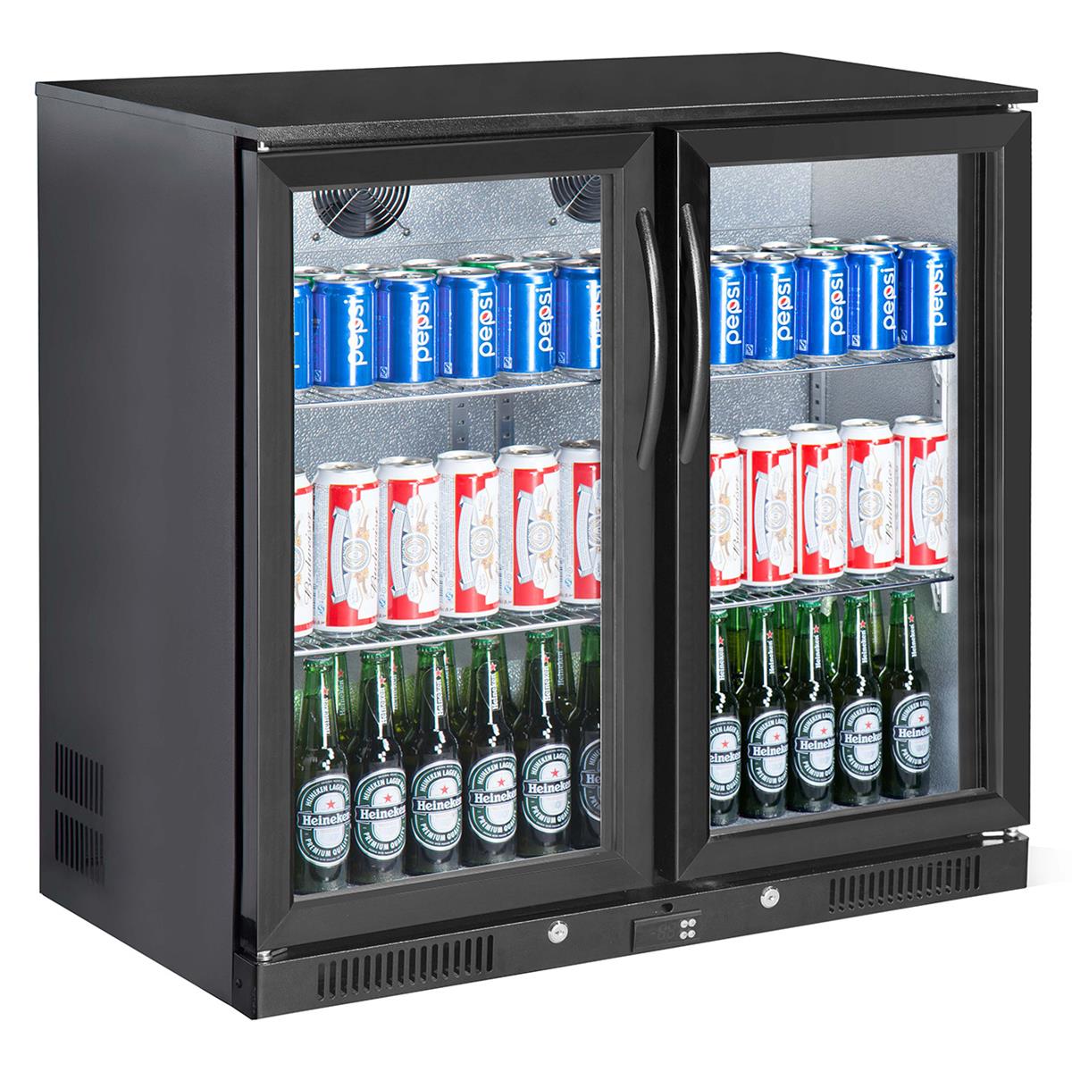 Bottle cooler, capacity 200 liters, 2 hinged doors