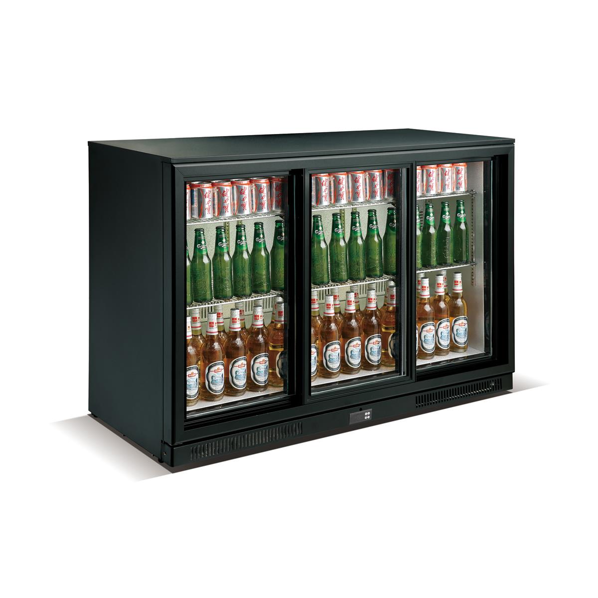Bottle cooler, capacity 303 liters, 3 sliding doors